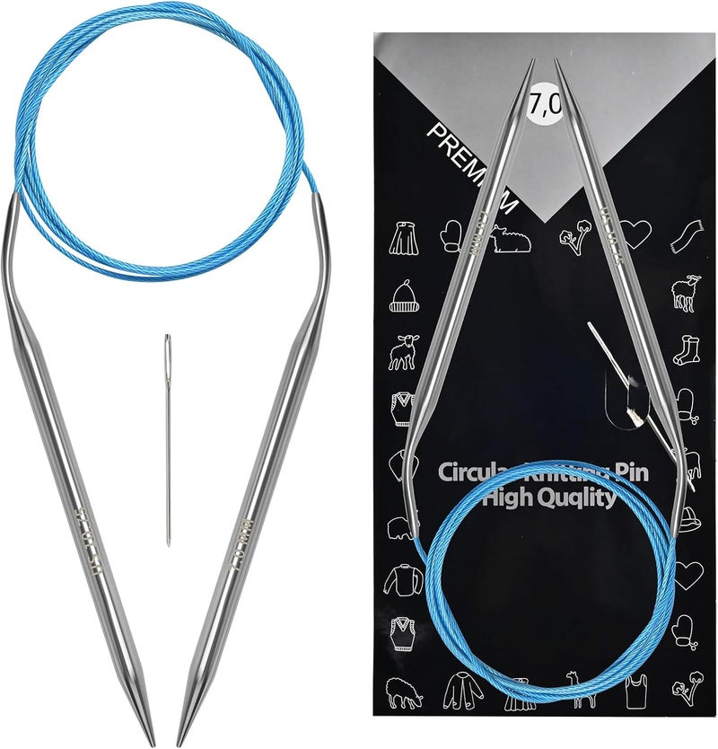 Soosui 7.0 mm Circular Knitting Needles US10.75 |47 inches/120 cm | for Beginners Knitting Shawls, Scarves, Blankets and Other Large Projects! - Image 1